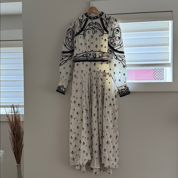 Karen Millen Monochrome Embroidered Dress - Picture 5 of 7